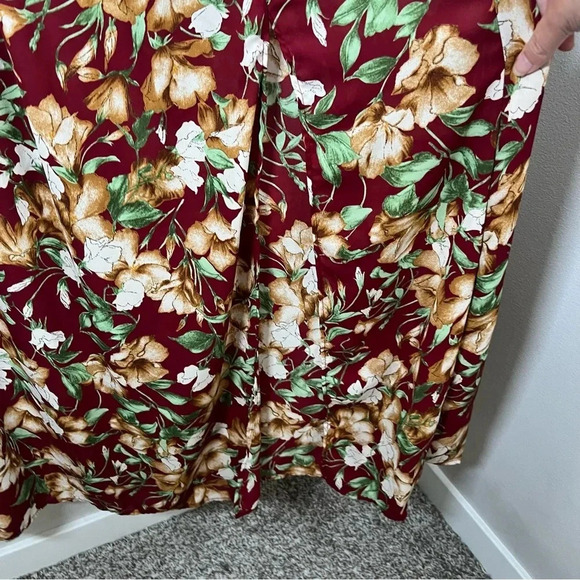 Altar'd State Womens Floral Maxi Dress Short Sleeve Off the Shoulder Lined Small - Picture 6 of 11